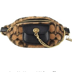 Coach x jlo shearling belt bag